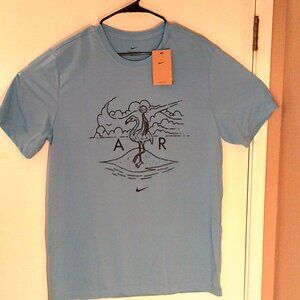 NEW NIKE Dri-FIT SPORTSWEAR "AIR Stork Tee" MEN'S BLUE T-SHIRT LARGE HV3472-412